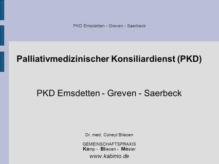 PKD Emsdetten - Greven - Saerbeck