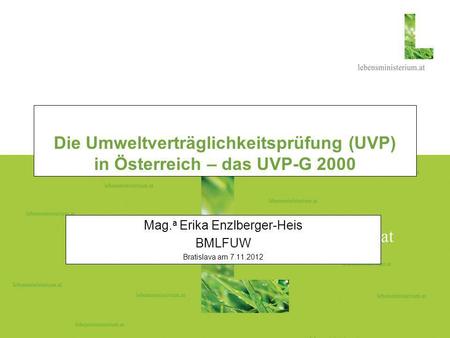 Die Umweltverträglichkeitsprüfung (UVP) in Österreich – das UVP-G 2000