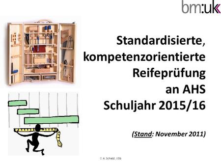 Standardisierte, kompetenzorientierte Reifeprüfung an AHS Schuljahr 2015/16 (Stand: November 2011) © A. Schatzl, I/3b.