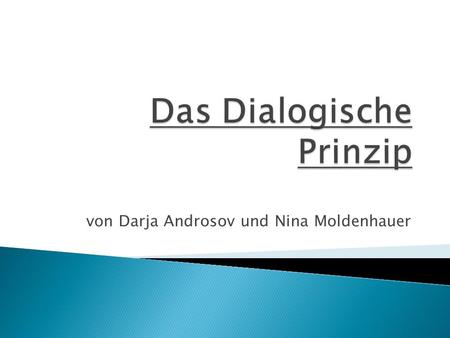 Das Dialogische Prinzip