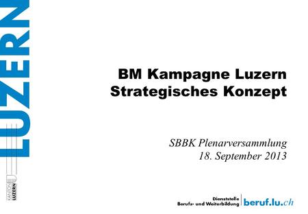 BM Kampagne Luzern Strategisches Konzept