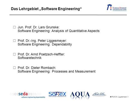 Das Lehrgebiet „Software Engineering“