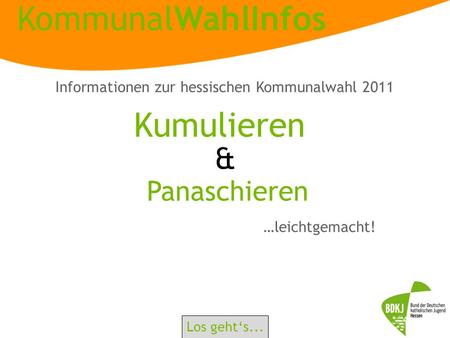 Informationen zur hessischen Kommunalwahl 2011
