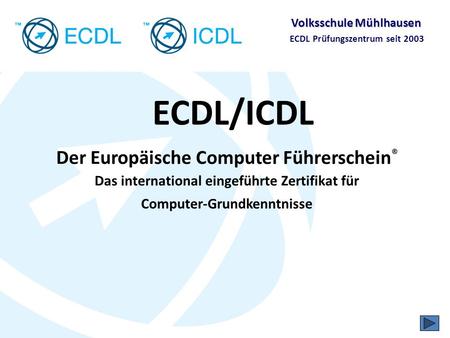 ECDL/ICDL Der Europäische Computer Führerschein®