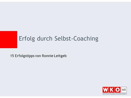 Erfolg durch Selbst-Coaching