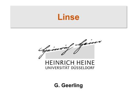 Linse G. Geerling.