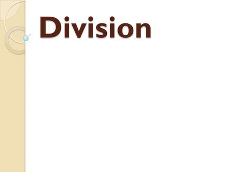 Division.