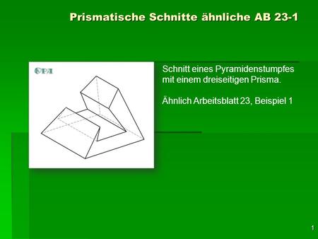Prismatische Schnitte ähnliche AB 23-1