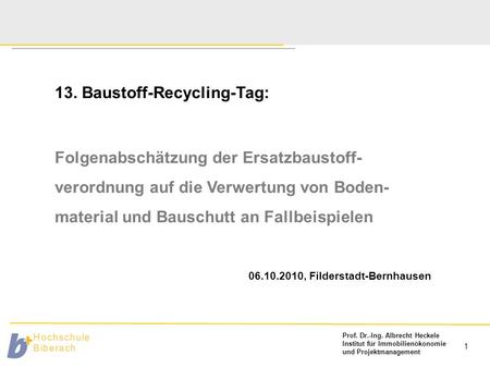 13. Baustoff-Recycling-Tag: