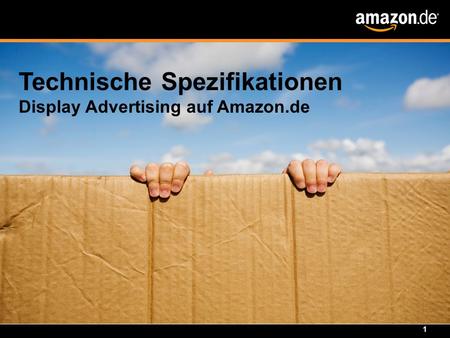 Technische Spezifikationen Display Advertising auf Amazon.de