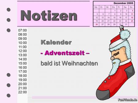 Kalender - Adventszeit – bald ist Weihnachten