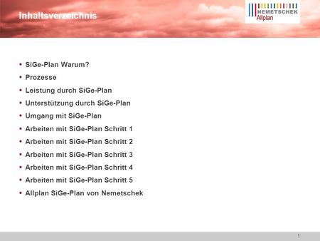 Inhaltsverzeichnis SiGe-Plan Warum? Prozesse Leistung durch SiGe-Plan