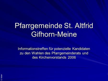 Pfarrgemeinde St. Altfrid Gifhorn-Meine