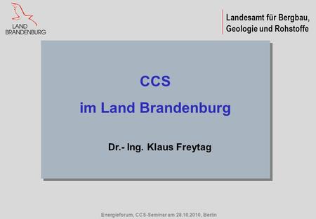 CCS im Land Brandenburg