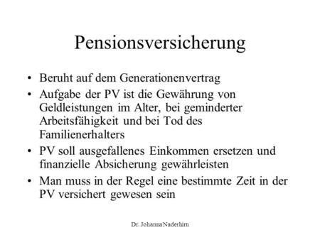 Pensionsversicherung
