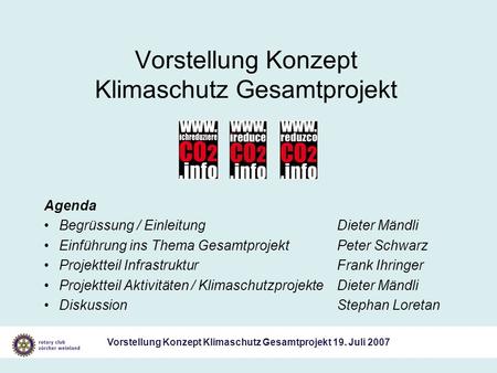 Vorstellung Konzept Klimaschutz Gesamtprojekt