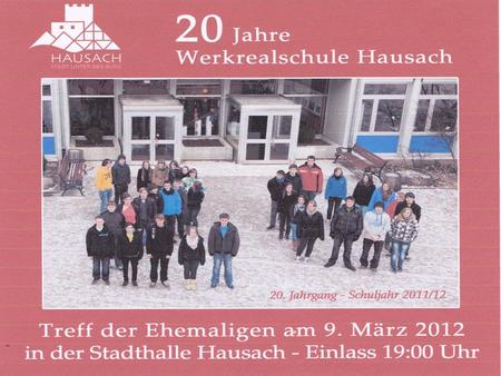 Dokumentation 20 Jahre Werkrealschule Hausach