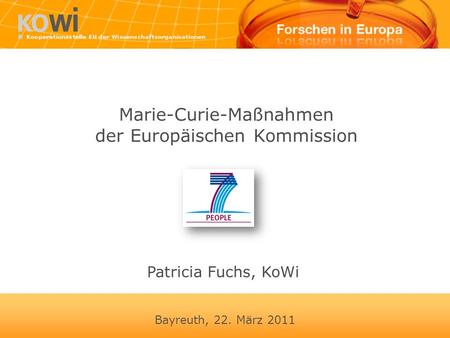 Marie-Curie-Maßnahmen der Europäischen Kommission