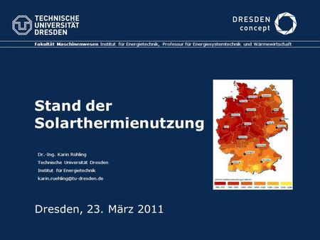 Stand der Solarthermienutzung