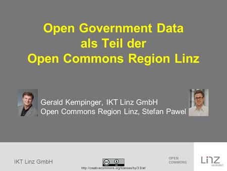 Open Government Data als Teil der Open Commons Region Linz