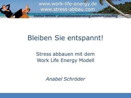Work Life Energy Modell
