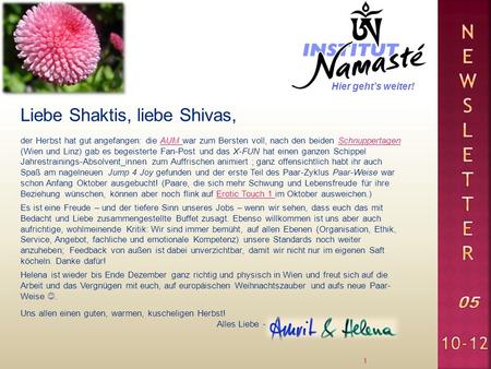 Liebe Shaktis, liebe Shivas,