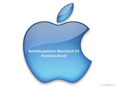 Betriebssysteme: Macintosh OS