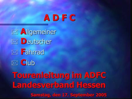 A D F C Allgemeiner Deutscher Fahrrad Club