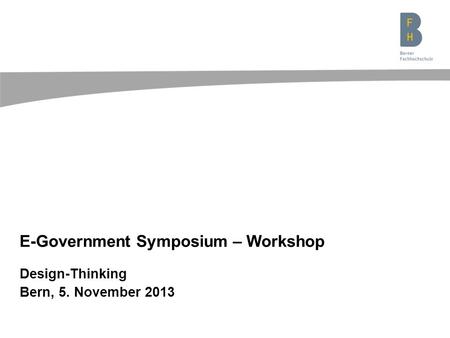 E-Government Symposium – Workshop