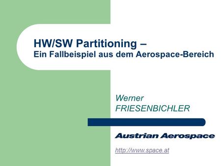 HW/SW Partitioning – Ein Fallbeispiel aus dem Aerospace-Bereich