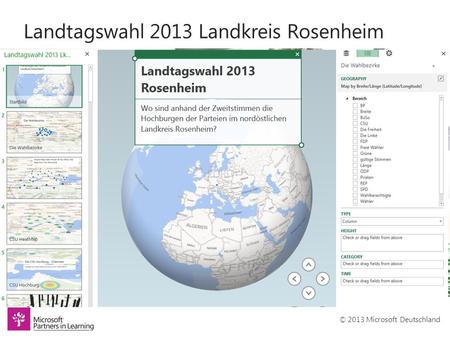 © 2013 Microsoft Deutschland Landtagswahl 2013 Landkreis Rosenheim.