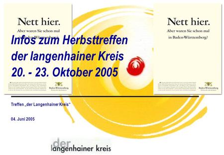 Infos zum Herbsttreffen der langenhainer Kreis Oktober 2005