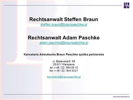 Kancelaria Adwokacka Braun Paschke spółka partnerska