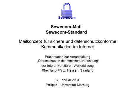 Sewecom-Mail Sewecom-Standard