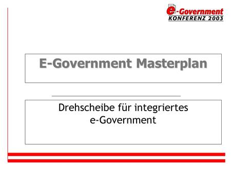 E-Government Masterplan