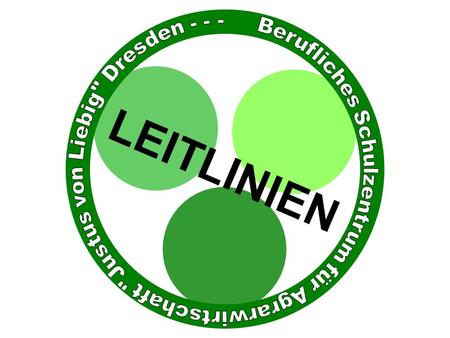 LEITLINIEN. GrünBildend Innovativ 1. Schulklima Wir sind stolz darauf, dass das Klima an unserer Schule von Toleranz und respek- tvollem Umgang zwischen.