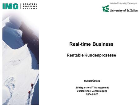 Real-time Business Rentable Kundenprozesse