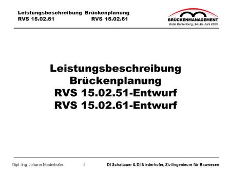Leistungsbeschreibung Brückenplanung RVS RVS