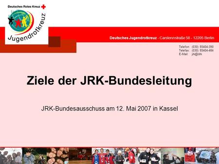 Ziele der JRK-Bundesleitung