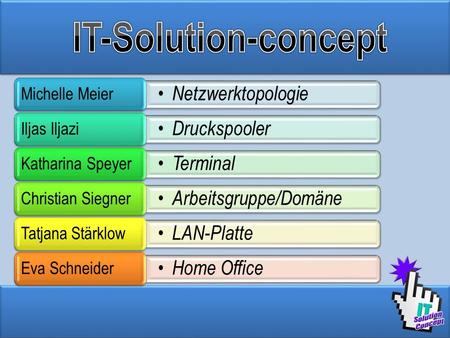IT-Solution-concept Netzwerktopologie Druckspooler Terminal