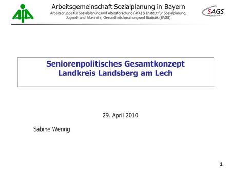 Seniorenpolitisches Gesamtkonzept Landkreis Landsberg am Lech