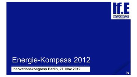 Innovationskongress Berlin, 27. Nov 2012