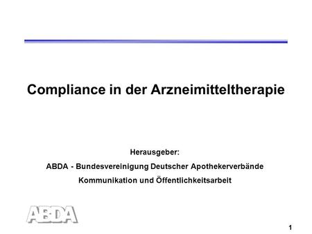 Compliance in der Arzneimitteltherapie