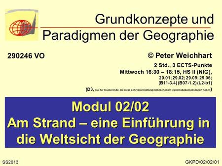 Grundkonzepte und Paradigmen der Geographie