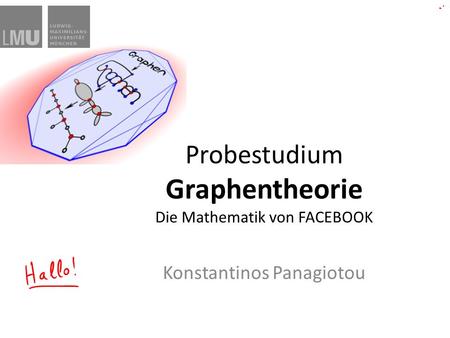Probestudium Graphentheorie Die Mathematik von FACEBOOK
