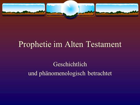 Prophetie im Alten Testament