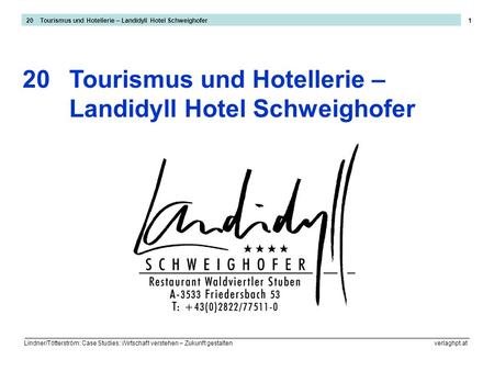 Tourismus und Hotellerie – Landidyll Hotel Schweighofer