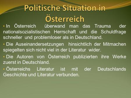 Politische Situation in Österreich