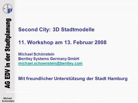 Second City: 3D Stadtmodelle 11. Workshop am 13