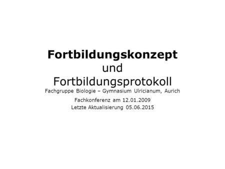 Fachkonferenz am Letzte Aktualisierung